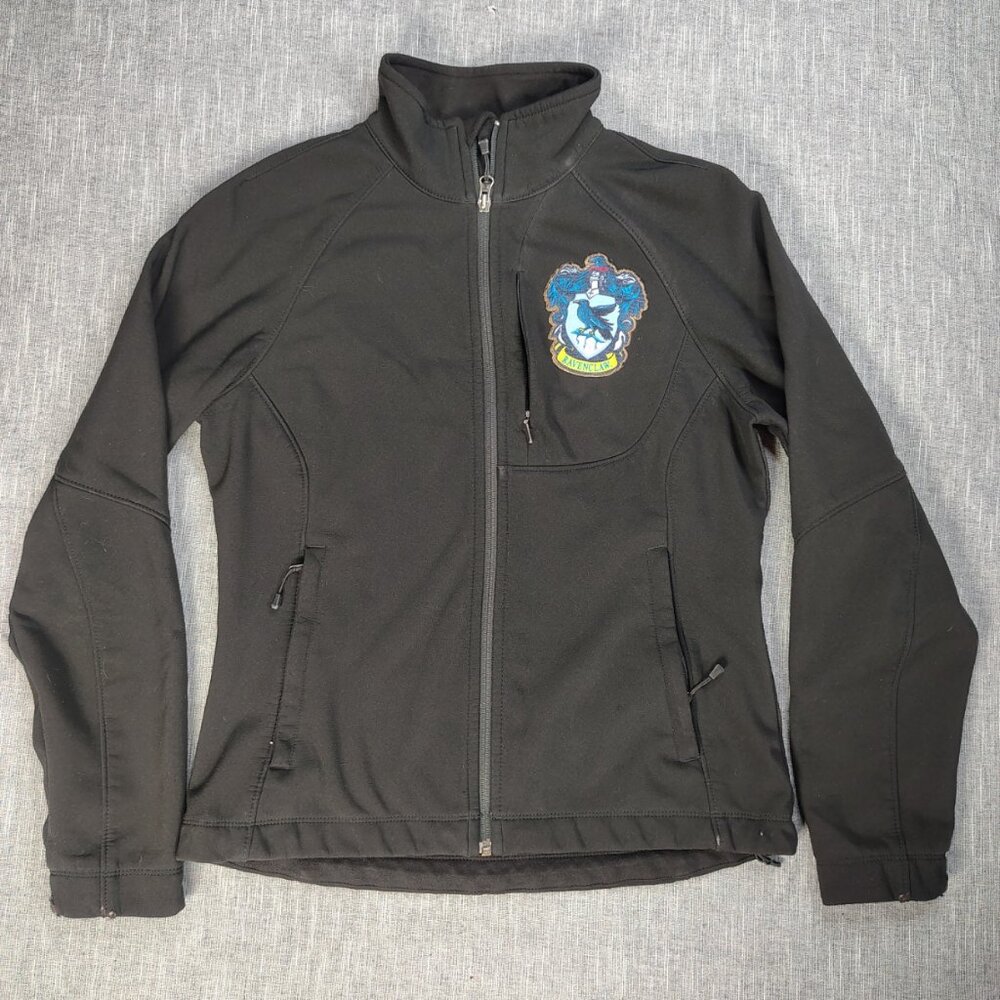 The North Face Jacket Womens Size Medium Black Outdoor Softshell Ravenclaw Patch